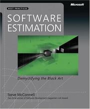 Cover of: Software Estimation by Steve McConnell