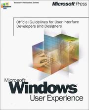 Cover of: Microsoft Windows User Experience (Microsoft Professional Editions)