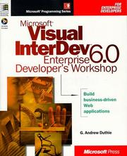 Cover of: Microsoft Visual Interdev 6.0 Enterprise by Andrew G. Duthie