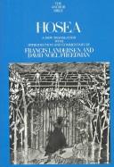 Cover of: Hosea by Francis I. Andersen and David Noel Freedman.