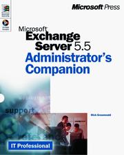 Cover of: Microsoft Exchange Server 5.5 Administrator's Companion by Rick Greenwald, Walter J. Glenn