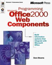 Cover of: Programming Microsoft Office 2000 Web Components (Microsoft Programming Series) by Dave Stearns