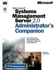 Cover of: Microsoft(r) Systems Management Server 2.0 Administrator's Companion by Steven D. Kaczmarek, Steve Kaczmarek