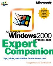 Cover of: Microsoft(r) Windows(r) 2000 Professional Expert Companion | Carl Siechert