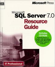 Cover of: Microsoft SQL Server 7.0 Resource Guide (It-Resource Kit)