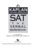 Cover of: SAT, the verbal workbook