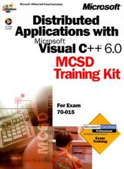 Cover of: Distributed Applications With Microsoft Visual C++ 6.0 McSd Training Kit by Microsoft Corporation