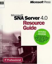 Cover of: Microsoft Sna Server 4.0 Resource Guide (It-Resource Kit) by Microsoft Corporation