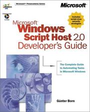 Cover of: Microsoft Windows Script Host 2.0 Developer's Guide (With CD-ROM) by Gunter Born