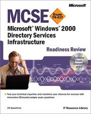 Cover of: MCSE Microsoft Windows 2000 Directory Services Infrastructure Readiness Review, Exam 70-217 (With Cd-ROM)