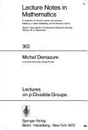 Cover of: Lectures on p-divisible groups.