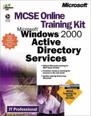 Cover of: McSe Online Training Kit Microsoft Windows 2000 Active Directory Services: Microsoft Windows 2000 (It-Online Training Kit)