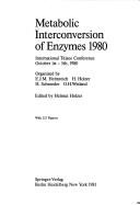 Cover of: Metabolic interconversion of enzymes, 1980: International Titisee conference, October 1st-5th, 1980