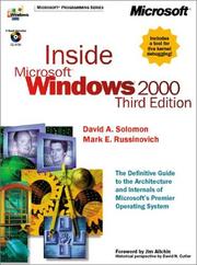 Cover of: Inside Microsoft Windows 2000