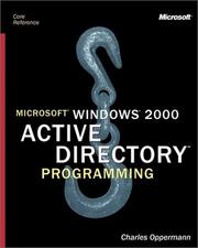 Cover of: Microsoft Windows 2000 Active Directory Programming by Charles Oppermann