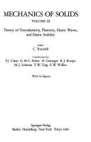 Cover of: Theory of viscoelasticity, plasticity, elastic waves, and elastic stability