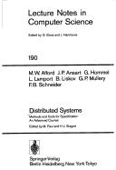 Cover of: Distributed systems: methods and tools for specification : an advanced course