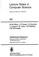 Cover of: Distributed Systems: Methods and Tools for Specification  by M. W. Alford
