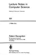 Cover of: Pattern recognition by Josef Kittler