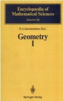 Cover of: Geometry I: Basic Ideas and Concepts of Differential Geometry (Encyclopaedia of Mathematical Sciences)