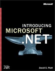 Cover of: Introducing Microsoft .NET by David S. Platt