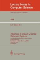 Cover of: Advances in Object-Oriented Database Systems: 2nd International Workshop on Object-Oriented Database Systems (Lecture Notes in Computer Science)