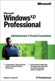 Cover of: Microsoft Windows XP Professional Administrator's Pocket Consultant by William R. Stanek, William R. Stanek