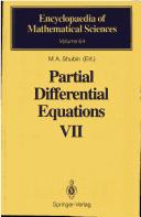 Cover of: Partial Differential Equations VII: Spectral Theory of Differential Operators (Encyclopaedia of Mathematical Sciences)