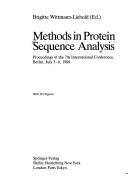 Cover of: Methods in protein sequence analysis by Brigitte Wittmann-Liebold, ed.