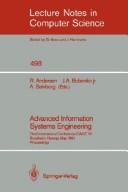 Cover of: Advanced Information Systems Engineering: Third International Conference Caise '91 Trondheim, Norway, May 13-15, 1991 Proceedings (Lecture Notes in Computer Science)