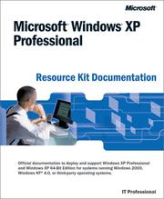 Cover of: Microsoft Windows XP Professional Resource Kit Documentation