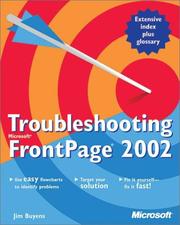 Cover of: Troubleshooting Microsoft FrontPage 2002
