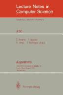Cover of: Algorithms by T. Asano, Toshihide Ibaraki, H. Imai