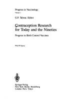 Cover of: Contraception research for today and the nineties by G.P. Talwar, editor.