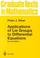 Cover of: Applications of Lie groups to differential equations