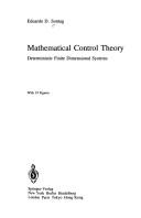 Cover of: Mathematical control theory: deterministic finite dimensional systems