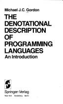 Cover of: The denotational description of programminglanguages: an introduction