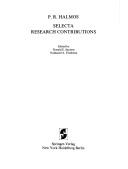 Cover of: Selecta: Research Contributions