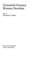 Cover of: Twentieth Century Women Novelists by Thomas F. Staley