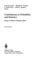 Cover of: Contributions to probability and statistics | 