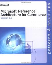 Cover of: Microsoft  Reference Architecture for Commerce Version 2.0 (Pro-Other) by Microsoft Corporation