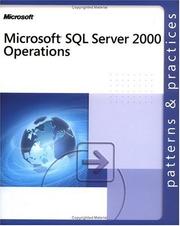 Cover of: Microsoft  SQL Server(TM) 2000 Operations (Patterns & Practices)