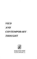 Cover of: Vico and contemporary thought | Conference on Vico and Contemporary Thought New York 1976.
