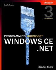 Cover of: Programming Microsoft Windows Ce .Net by Douglas Boling