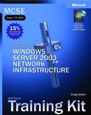 Cover of: MCSE Self-Paced Training Kit (Exam 70-293): Planning and Maintaining a Microsoft  Windows Server(TM) 2003 Network Infrastructure (Pro-Certification) by Craig Zacker