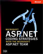 Cover of: Microsoft  ASP.NET Coding Strategies with the Microsoft ASP.NET Team (Pro-Developer) by Matthew Gibbs, Rob Howard