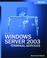 Cover of: Microsoft Windows Server 2003 Terminal Services