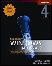 Cover of: Microsoft Windows Internals by Mark E. Russinovich, David A. Solomon