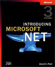 Cover of: Introducing Microsoft .Net by David S. Platt