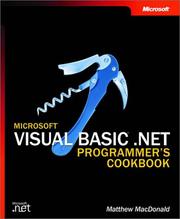 Cover of: Microsoft Visual Basic .NET Programmer's Cookbook